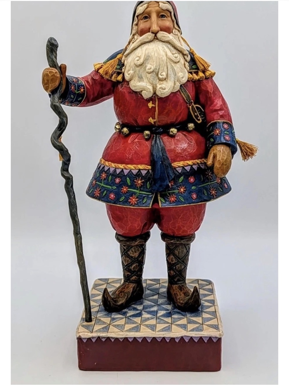 Jim Shore Yuletide Traveler Santa 4010489 RETIRED 2008 Heartwood Creek 11"